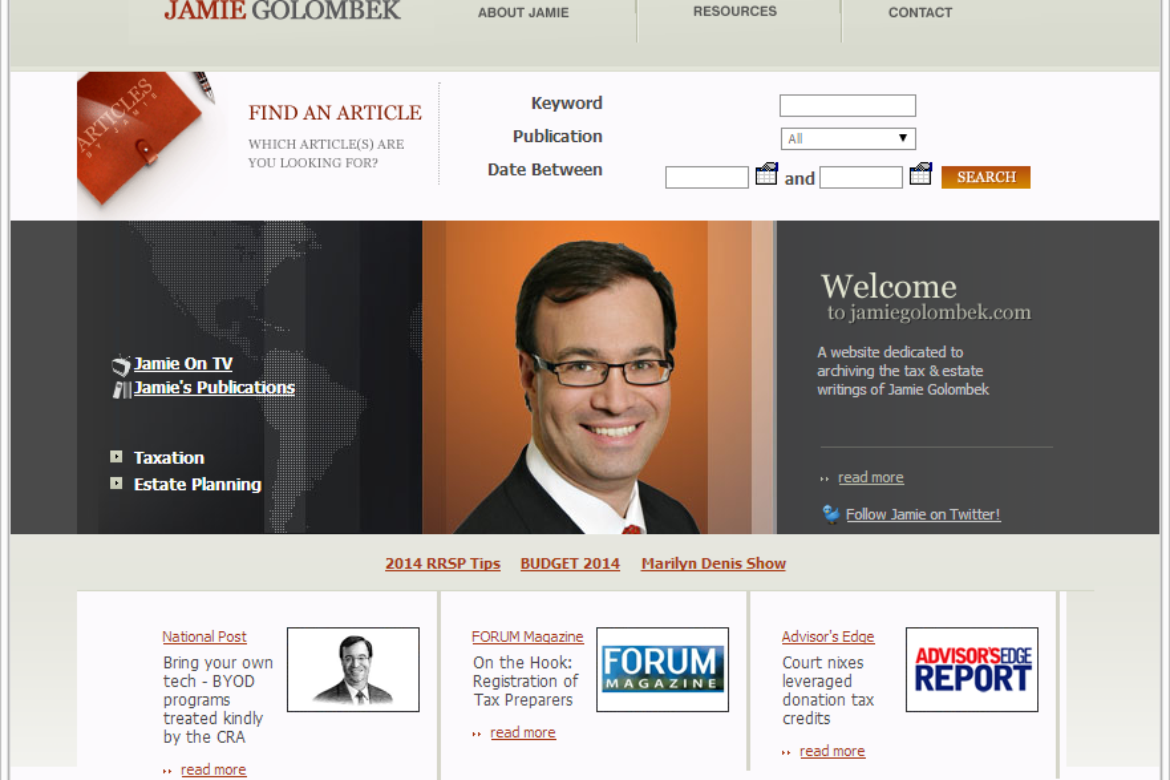 Jamie Golombek: Website Creation