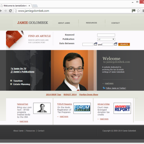 Jamie Golombek: Website Creation