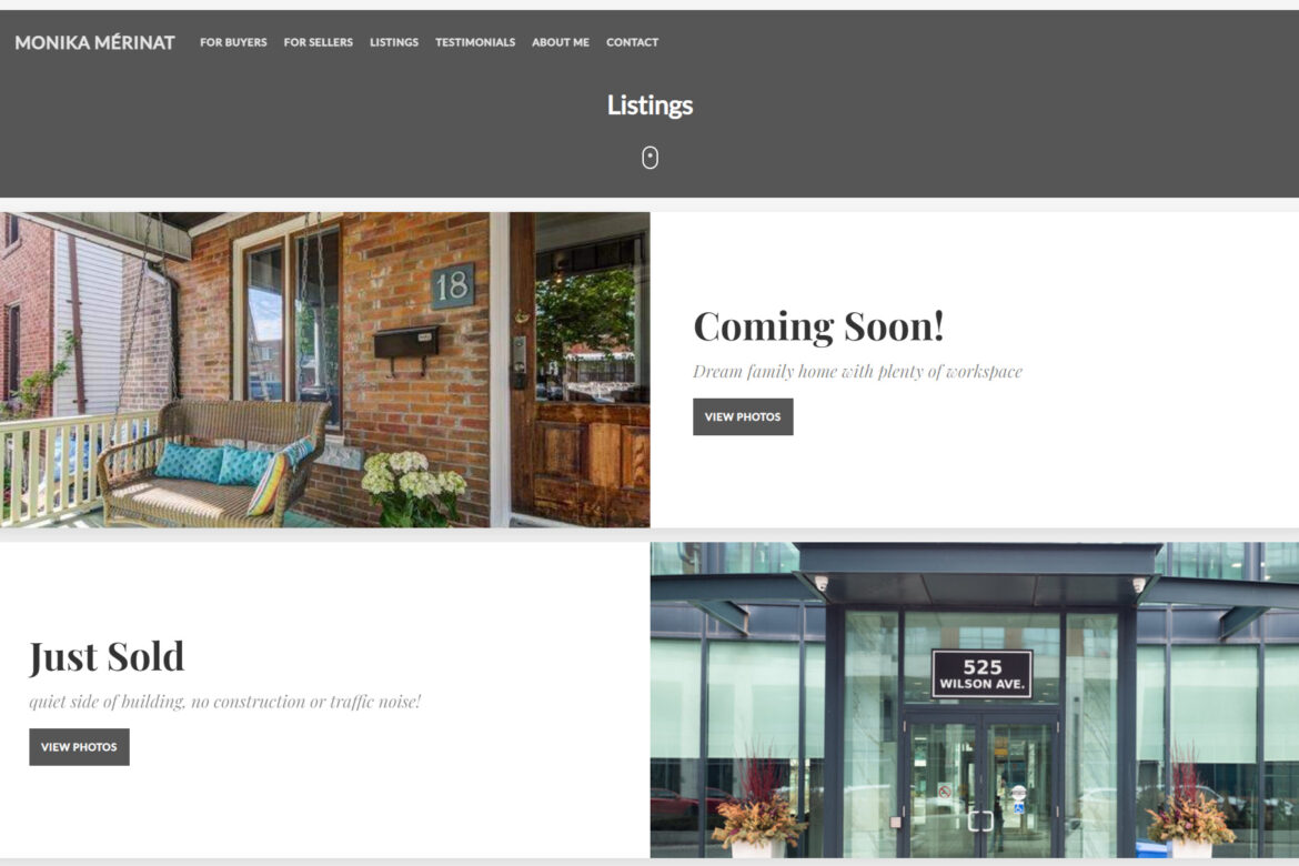 Monika Merinat Realty: WordPress Development