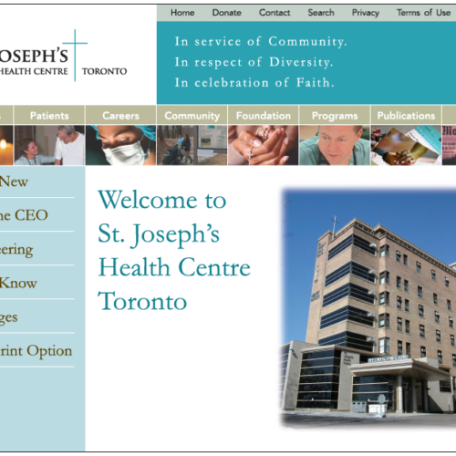 St. Joseph Hospital: Website Redesign